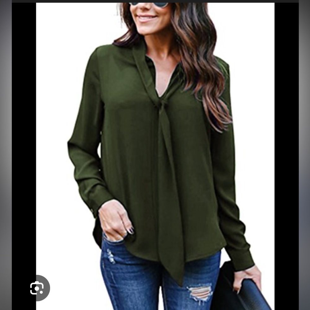 Yidarton Olive Green Women's Blouse